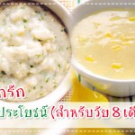 เมนูลูกรัก เมนูมากประโยชน์ (สำหรับวัย 8 เดือนขึ้นไป) เมนูลูกรัก วัย 6-9 เดือน